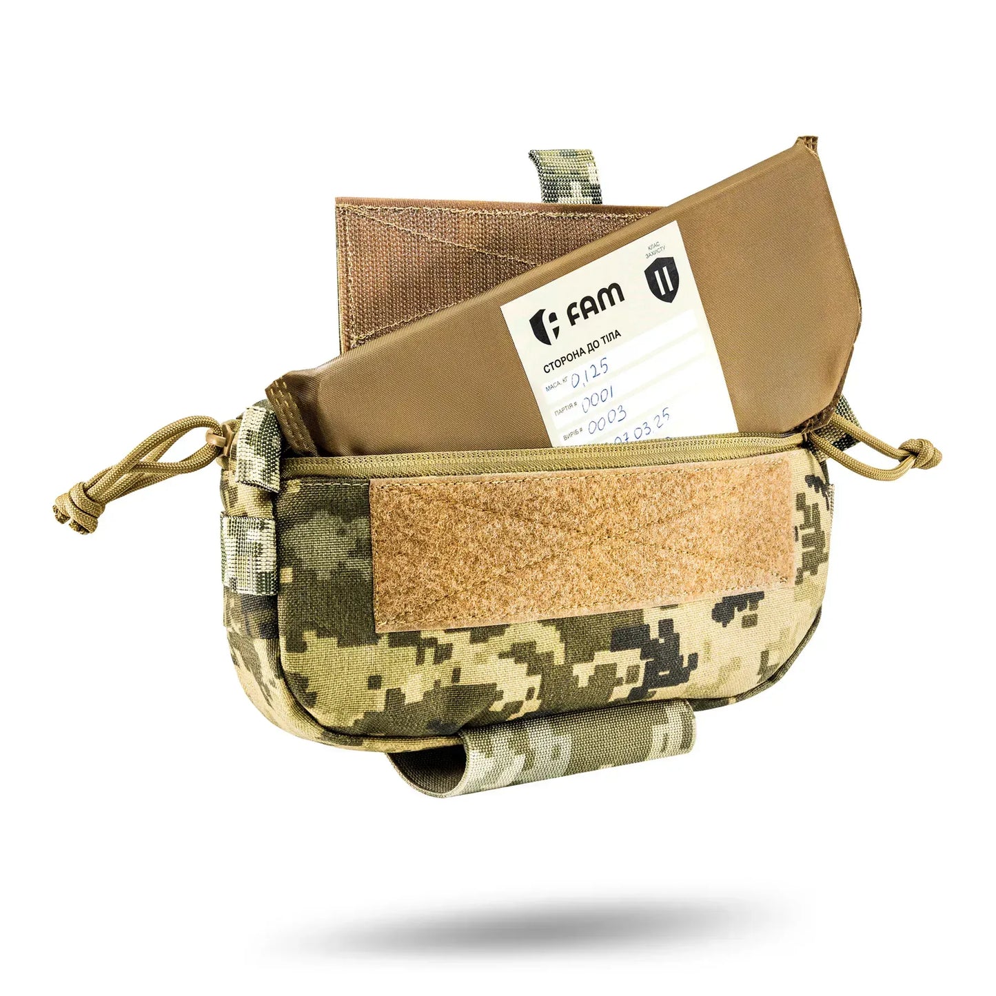 FamTac M8 Tactical Chest Bag / Waist Pack – Ukrainian Pixel | Velcro Mount - Blender Tactical