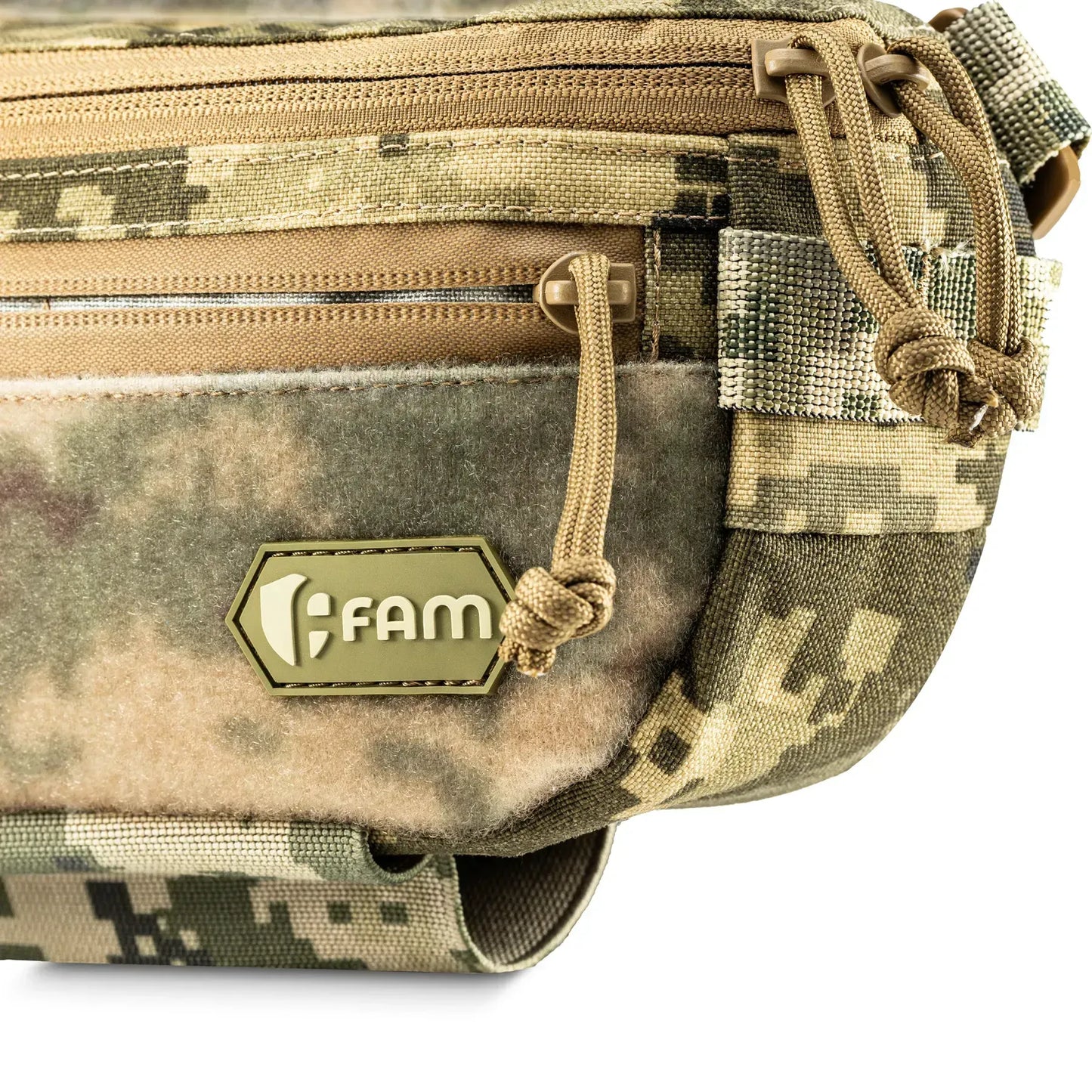 FamTac M8 Tactical Chest Bag / Waist Pack – Ukrainian Pixel | Velcro Mount - Blender Tactical