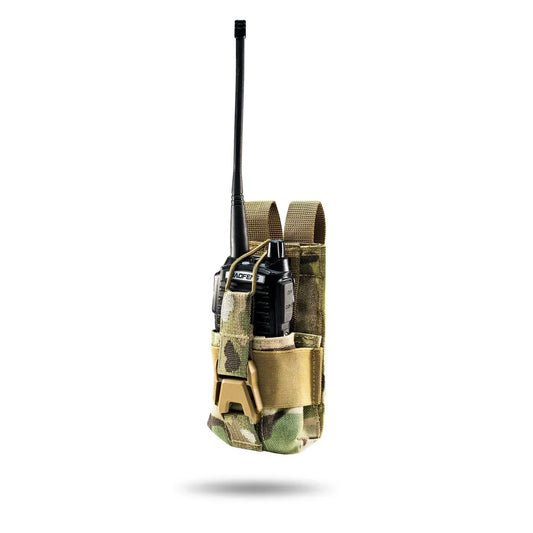 FamTac MOLLE Radio Pouch – Multicam USA | Tactical Holder for Motorola 4400/4800 - Blender Tactical