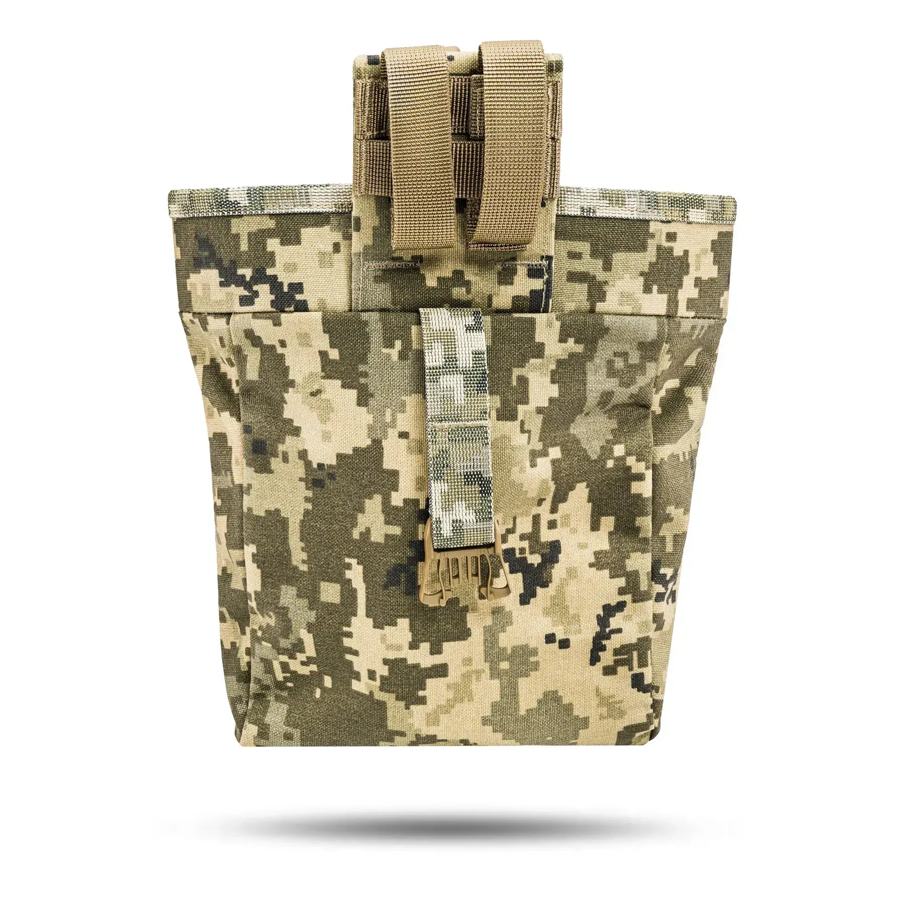 FamTac Dump Pouch – Pixel Camo | Folding MOLLE Pouch for AK/AR Mags - Blender Tactical