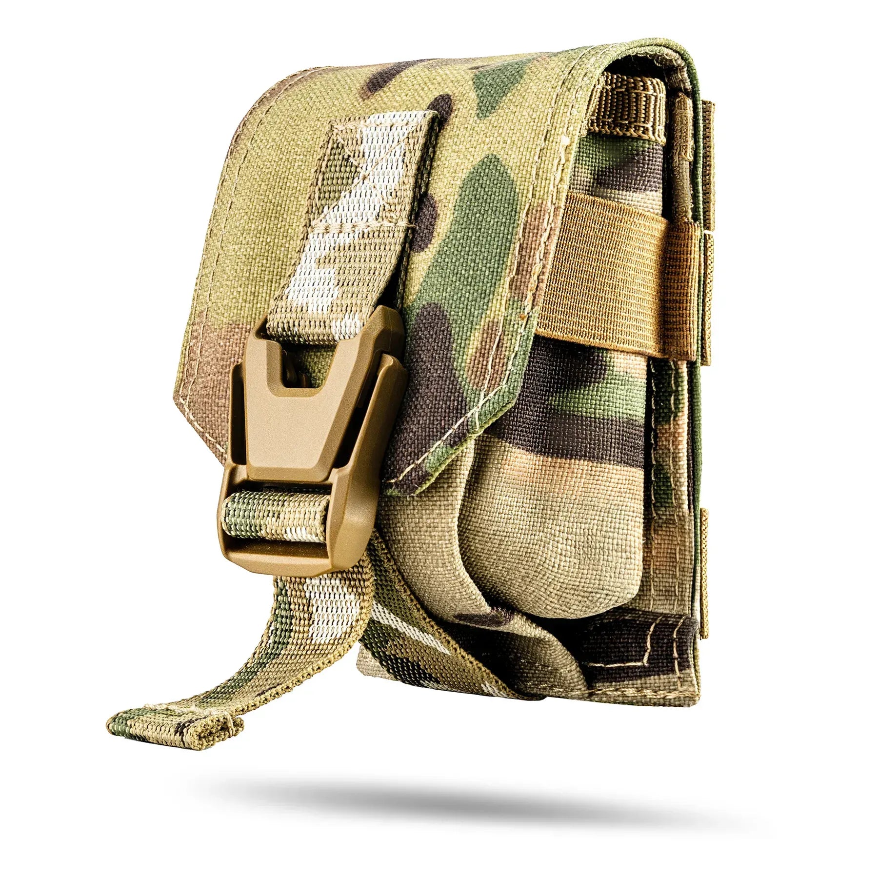 FamTac MOLLE Grenade Pouch – Multicam | Silent Buckle Closure - Blender Tactical