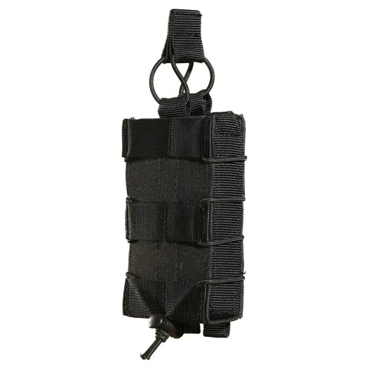 FamTac Single Mag Pouch – Black | MOLLE, Rigid Open-Top AK/AR Pouch - Blender Tactical