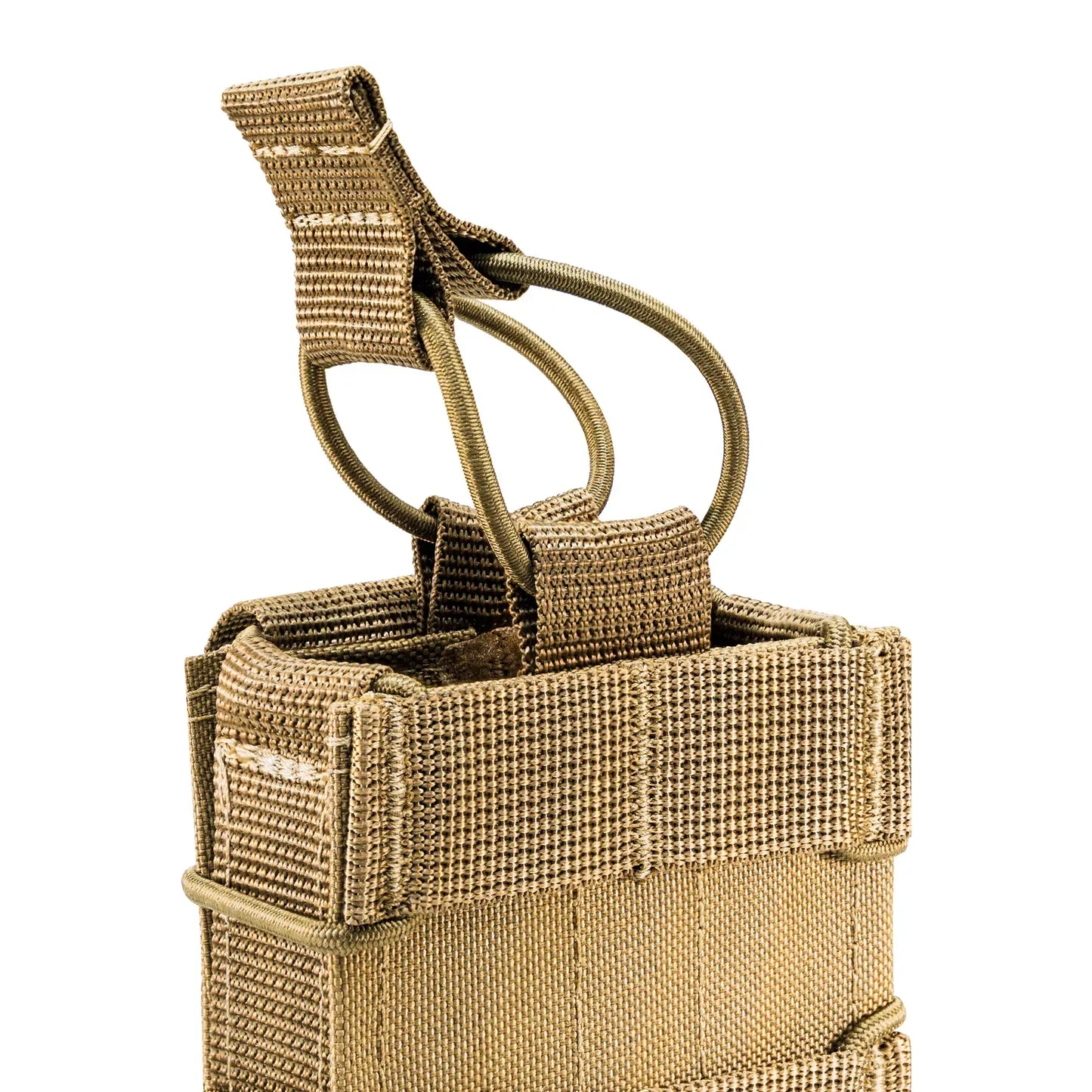 FamTac Single Mag Pouch – Coyote | MOLLE, Rigid Open-Top AK/AR Pouch - Blender Tactical