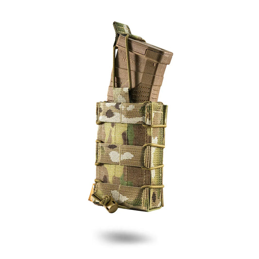 FamTac Single Mag Pouch – Multicam USA | MOLLE, Rigid Open-Top AK/AR - Blender Tactical