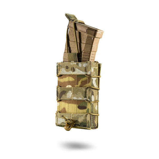 FamTac Single Mag Pouch – Multicam | AK/AR, Open-Top, Rigid MOLLE - Blender Tactical