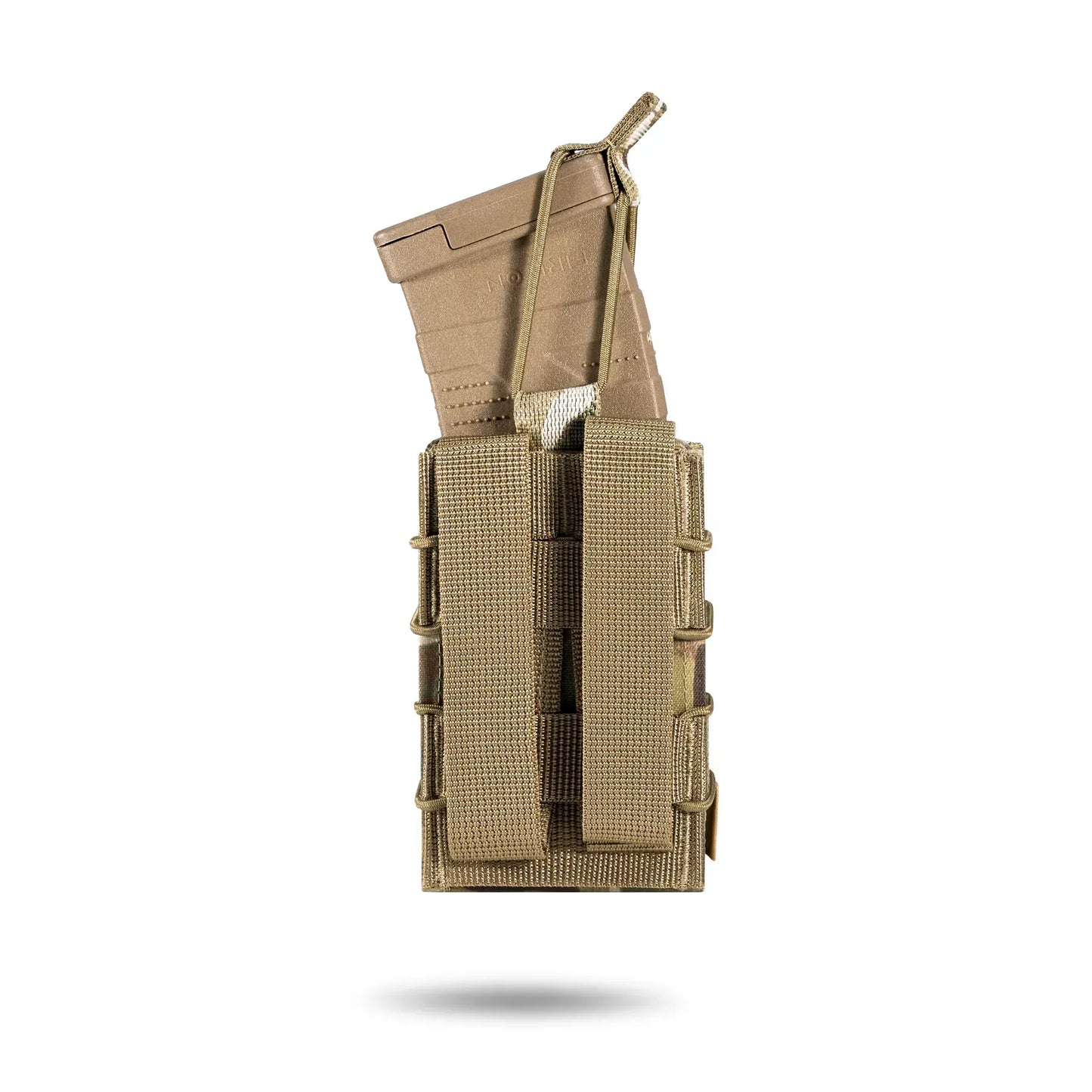 FamTac Single Mag Pouch – Multicam | AK/AR, Open-Top, Rigid MOLLE - Blender Tactical