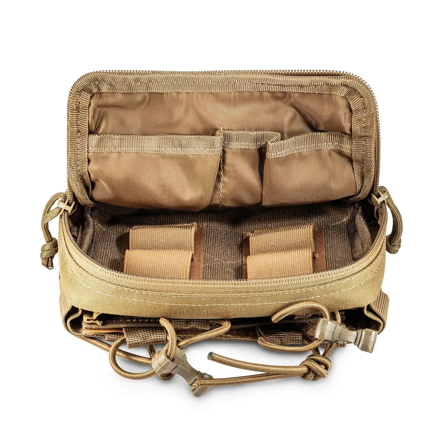 FamTac Admin + Double Mag Pouch – Coyote | AK/AR Compatible, MOLLE - Blender Tactical