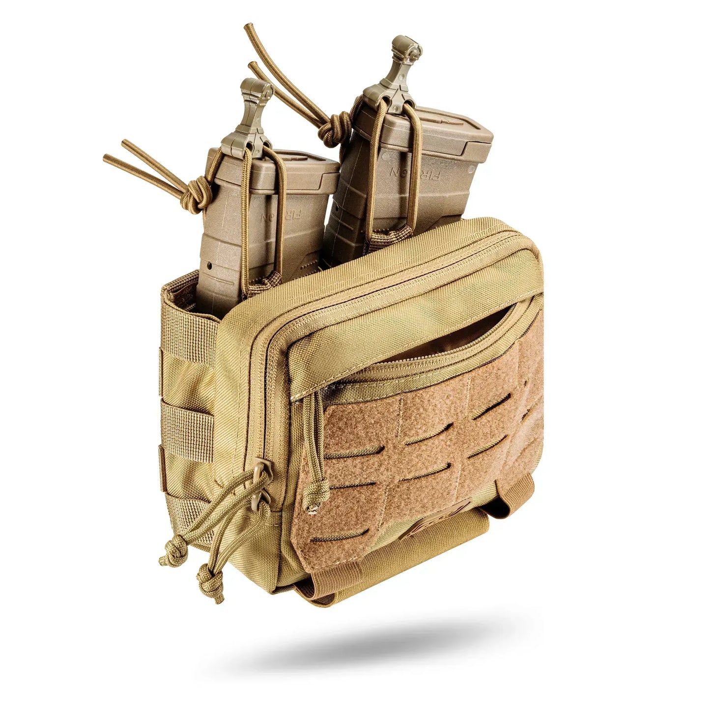 FamTac Admin + Double Mag Pouch – Coyote | AK/AR Compatible, MOLLE - Blender Tactical