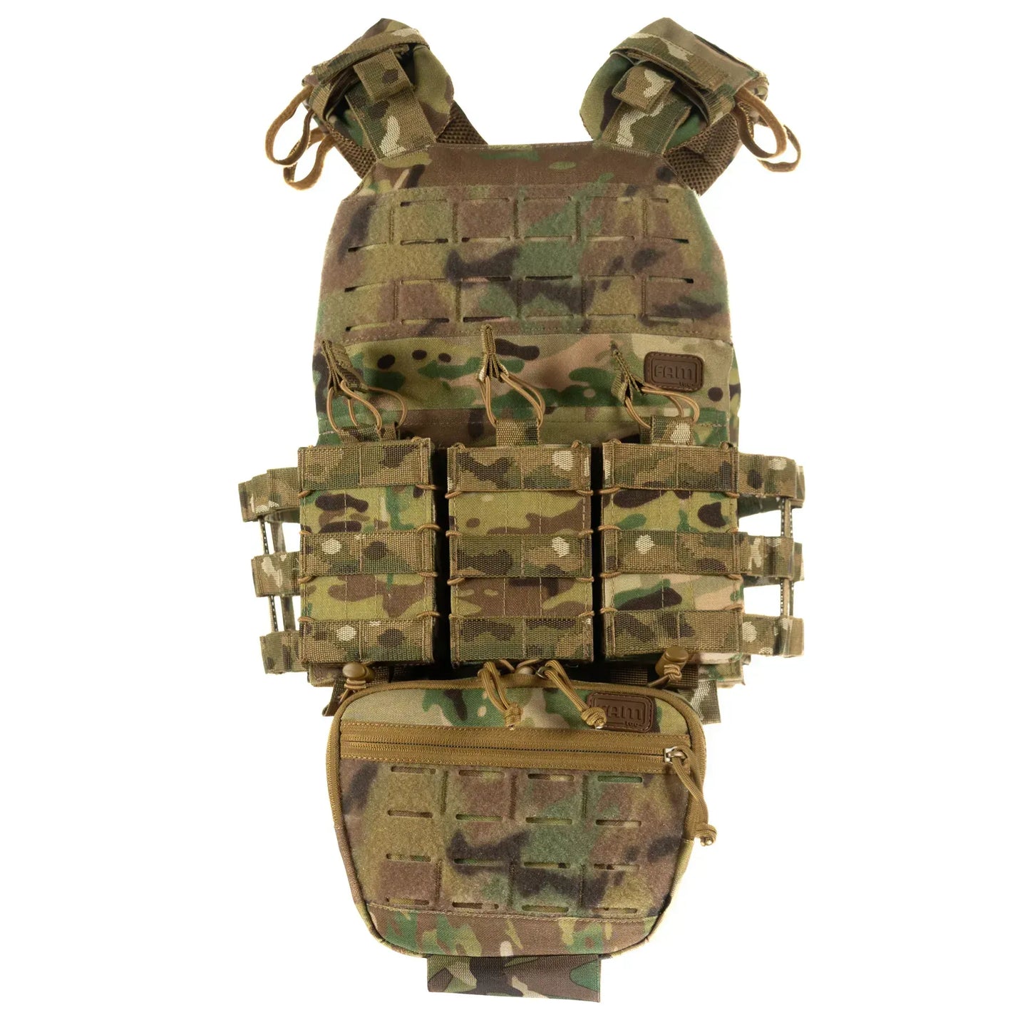 FamTac Plate Carrier M7 Lite – 3 Mag Pouches + Utility | Multicam - Blender Tactical