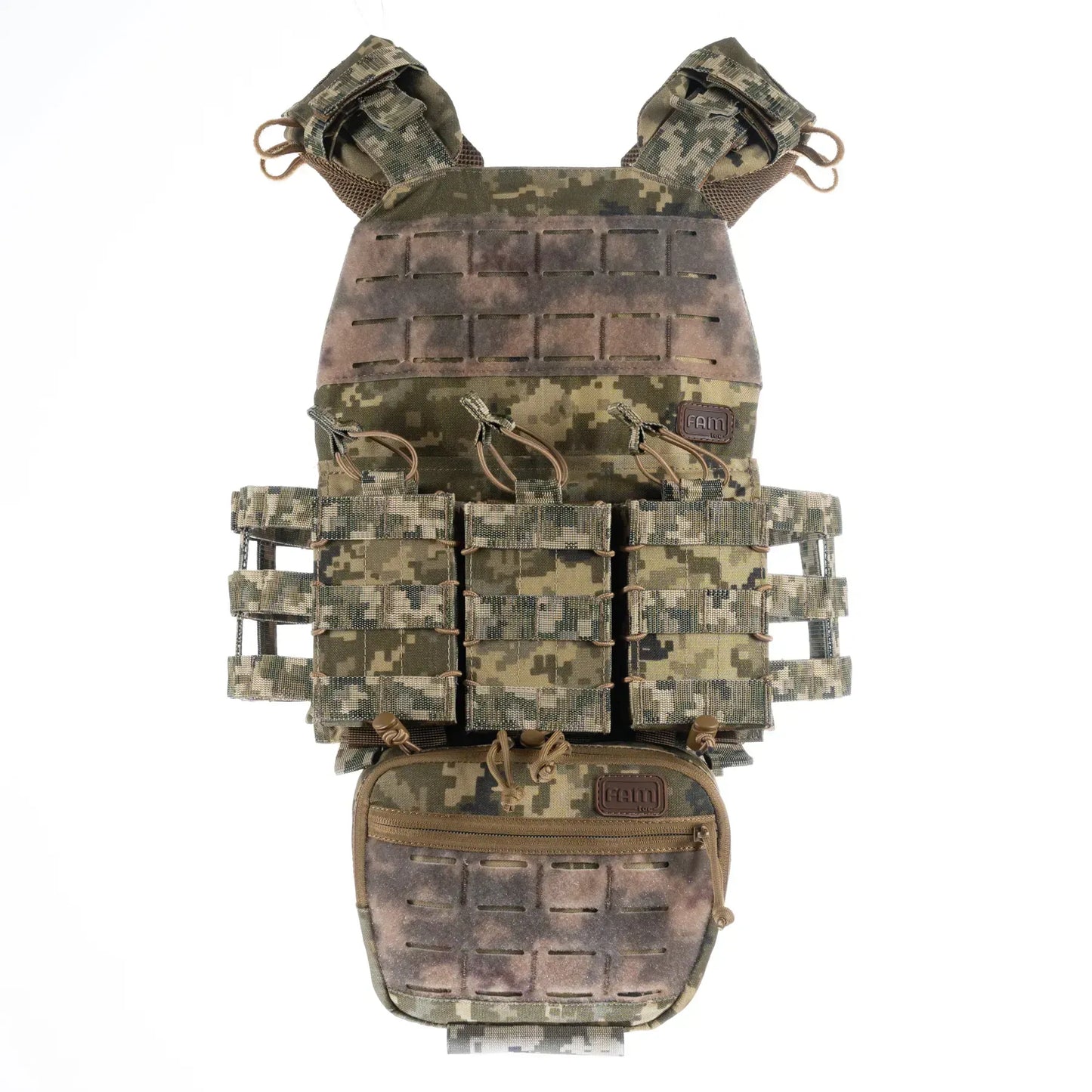 FamTac Plate Carrier M7 Lite – 3 Mag Pouches + Utility | Ukrainian Pixel - Blender Tactical