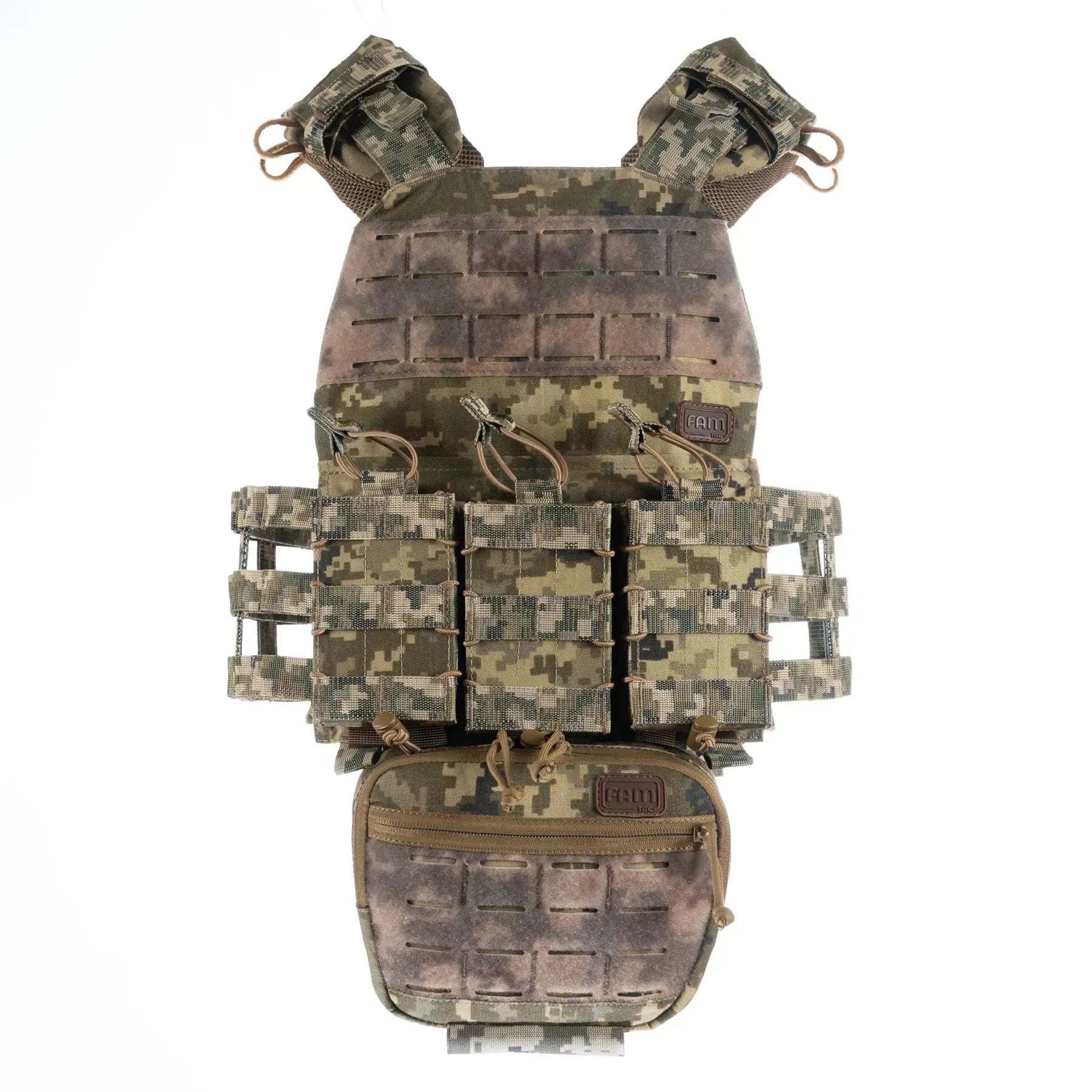 FamTac Plate Carrier M7 Lite – 3 Mag Pouches + Utility | Ukrainian Pixel - Blender Tactical