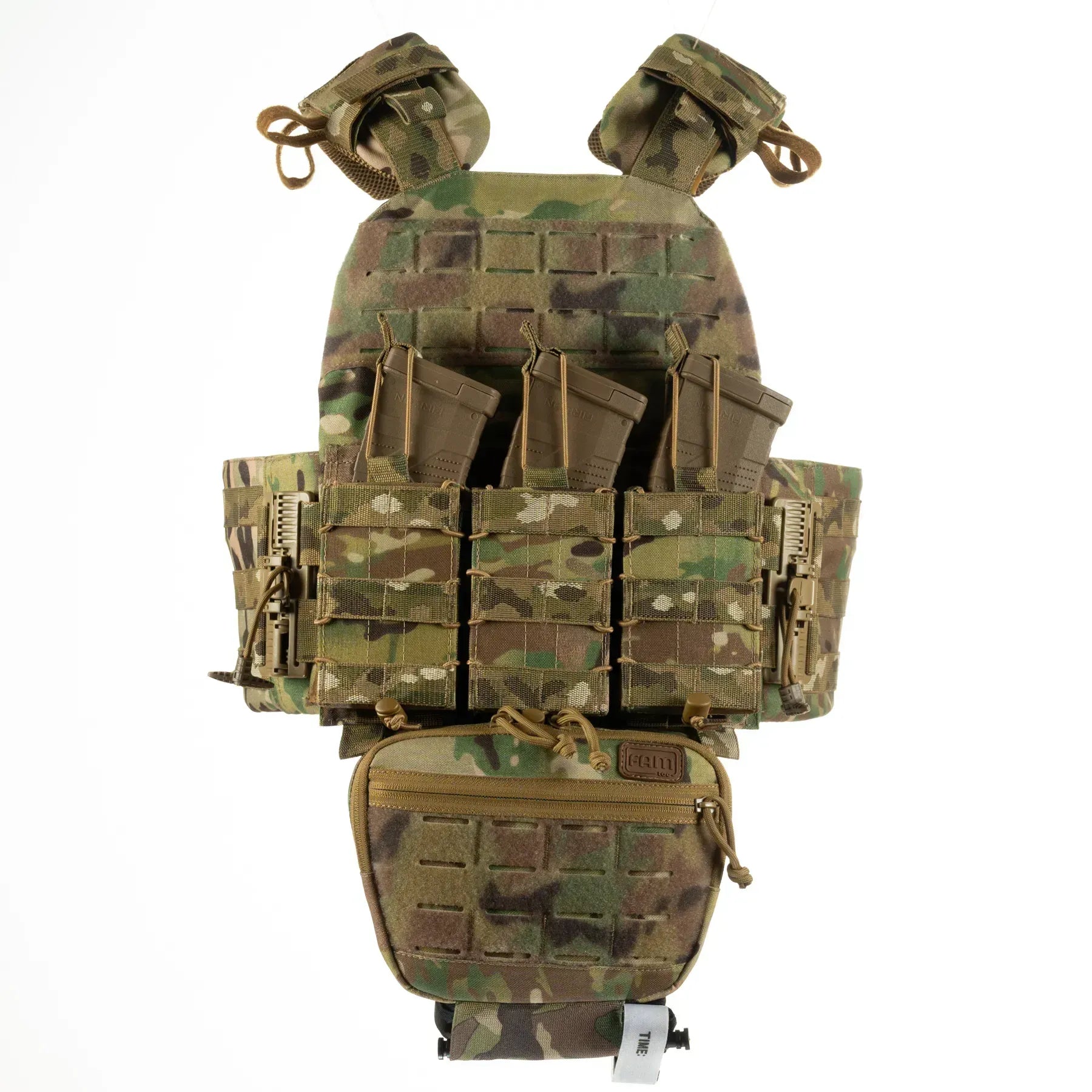 FamTac Plate Carrier M7 Lite – Side Armor 15×30 + 3 Mag Pouches + Utility | Multicam - Blender Tactical
