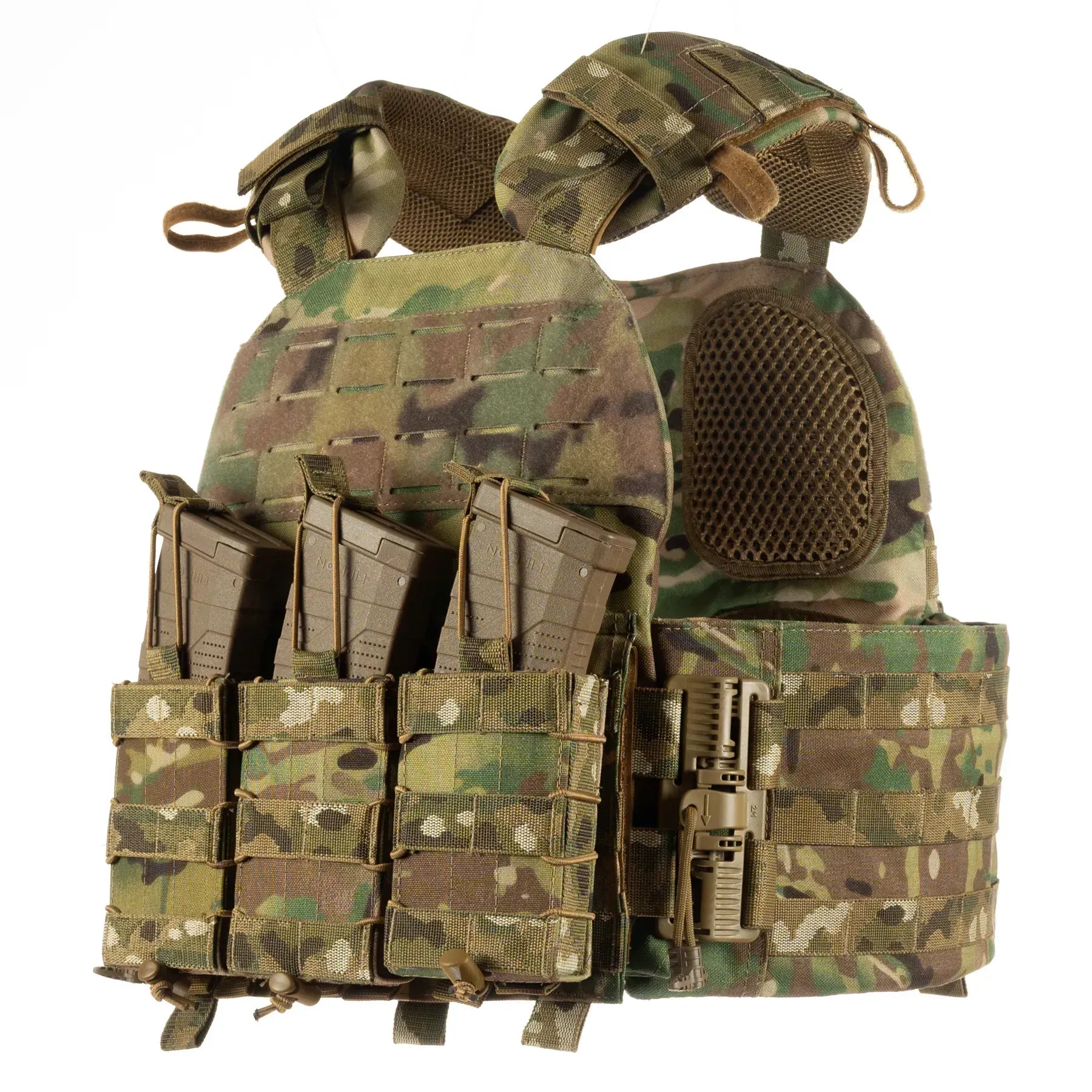 FamTac Plate Carrier M7 Lite – Side Armor 15×30 + 3 Mag Pouches | Multicam - Blender Tactical