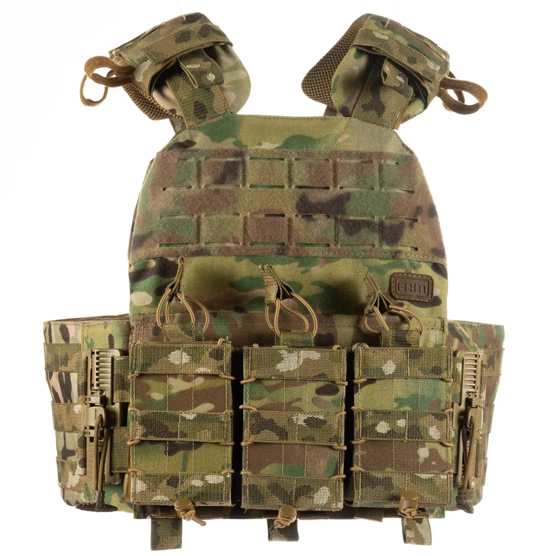 FamTac Plate Carrier M7 Lite – Side Armor 15×30 + 3 Mag Pouches | Multicam - Blender Tactical