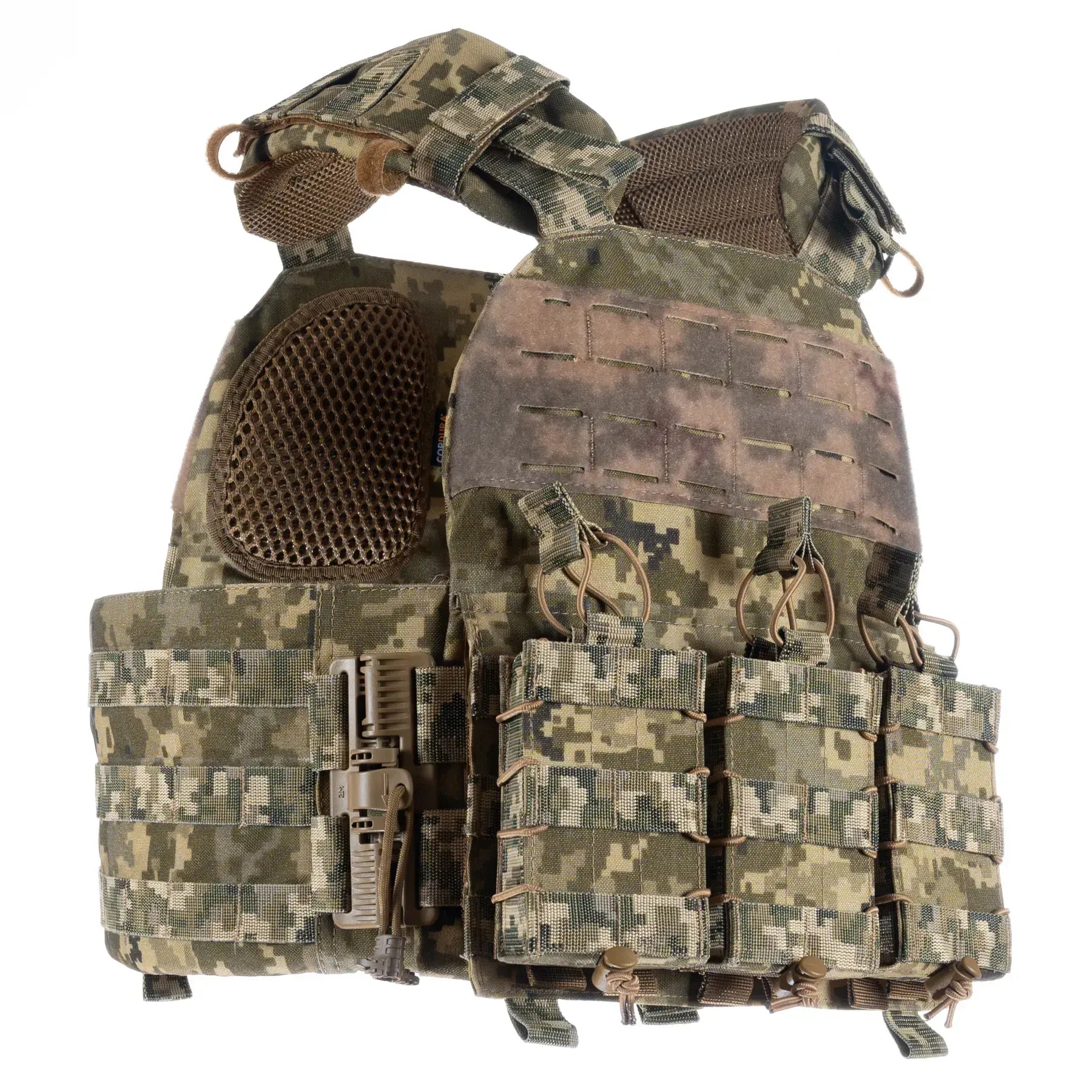 FamTac Plate Carrier M7 Lite – Side Armor 15×30 + 3 Mag Pouches | Ukrainian Pixel - Blender Tactical