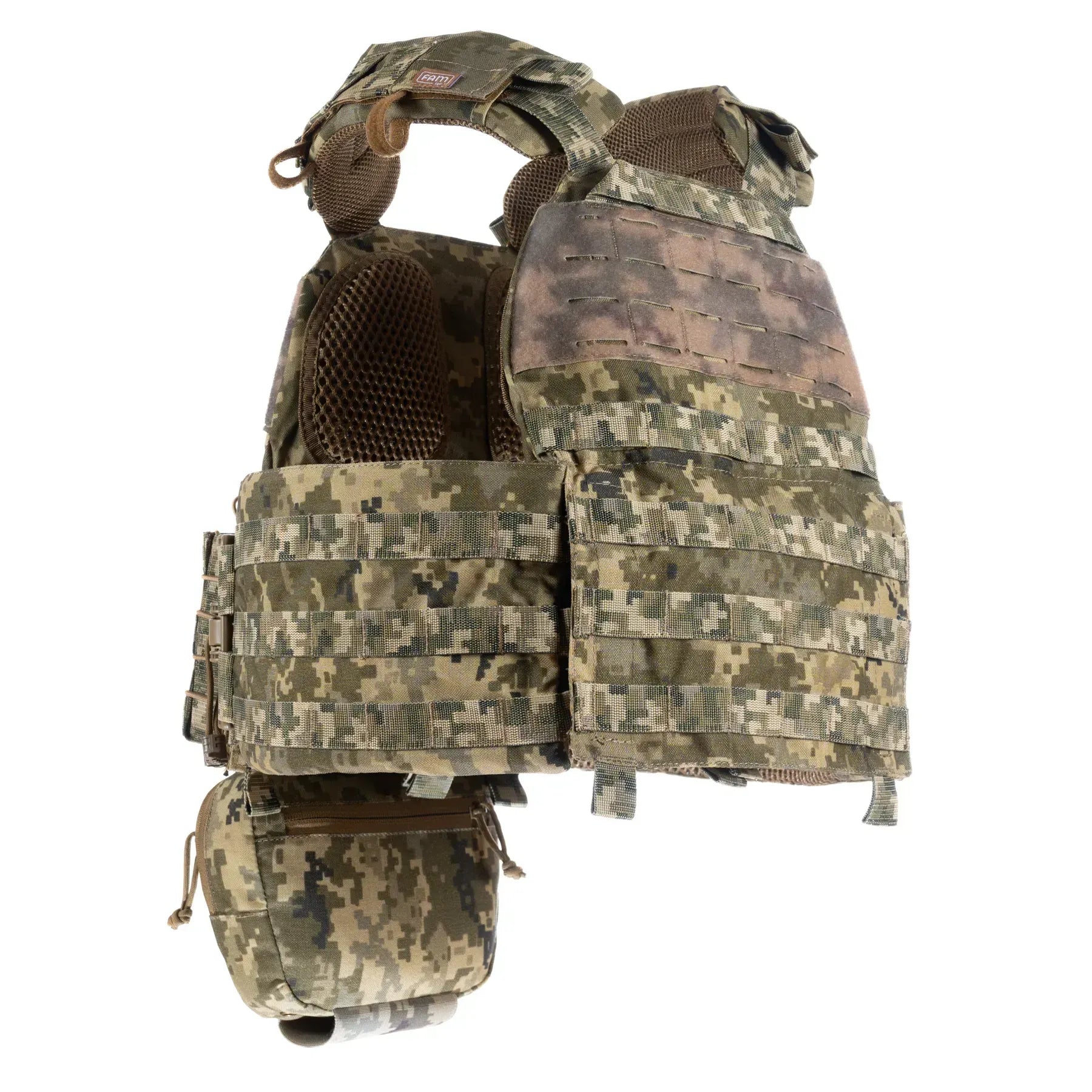 FamTac Plate Carrier M7 Lite – Side Armor 15×30 + 3 Mag Pouches + Utility | Ukrainian Pixel - Blender Tactical