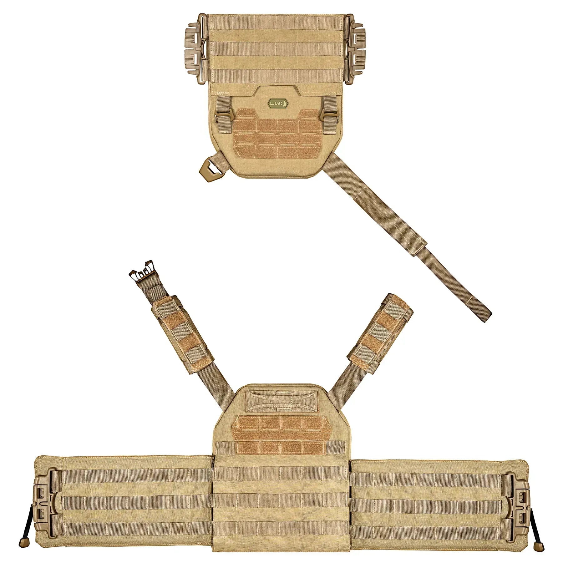 FamTac Plate Carrier M8 + MOLLE Panel | Coyote Tan - Blender Tactical