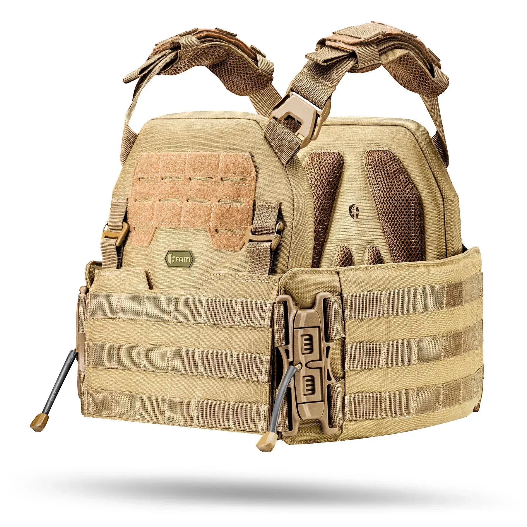 FamTac Plate Carrier M8 + MOLLE Panel | Coyote Tan - Blender Tactical
