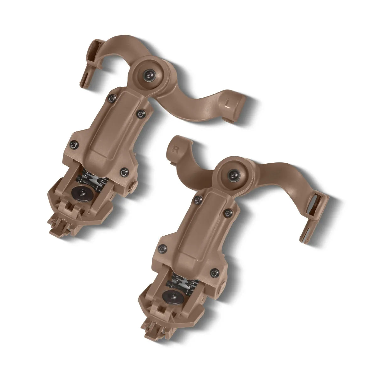 Earmor ARC Helmet Adapter Kit – Rail Mounts for M31/M32 (Coyote Tan) - Blender Tactical