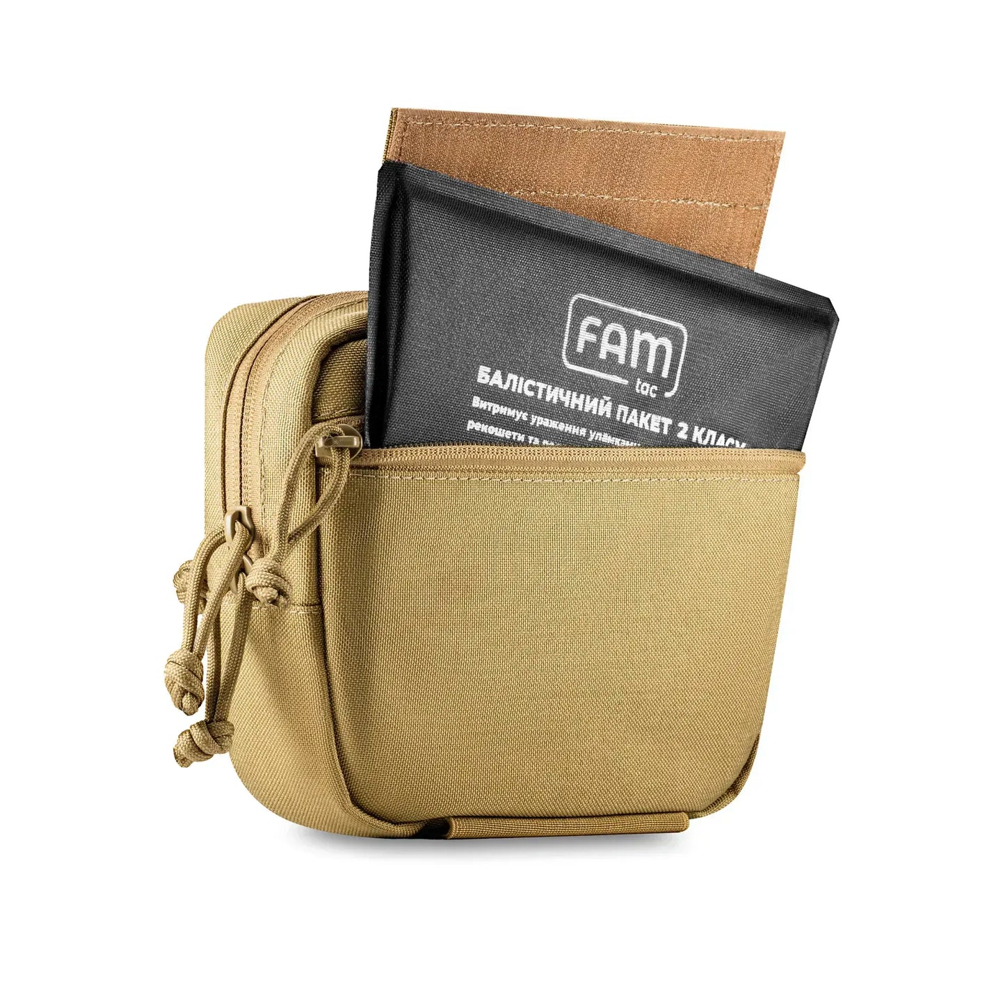 FamTac M7 Tactical Chest Pouch – Coyote | Velcro Mounted - Blender Tactical