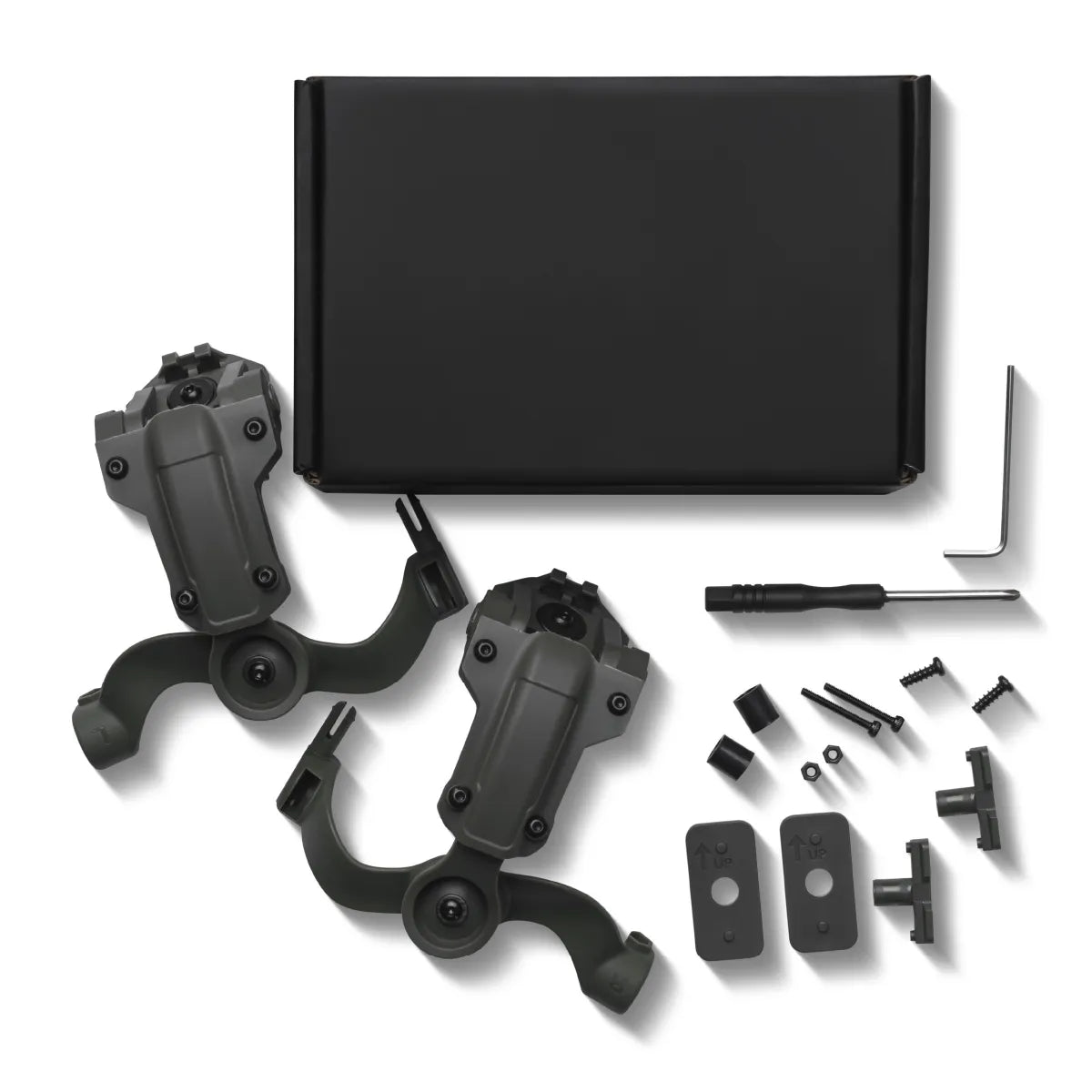 Earmor ARC Helmet Adapter Kit – Rail Mounts for M31/M32 (Foliage Green) - Blender Tactical