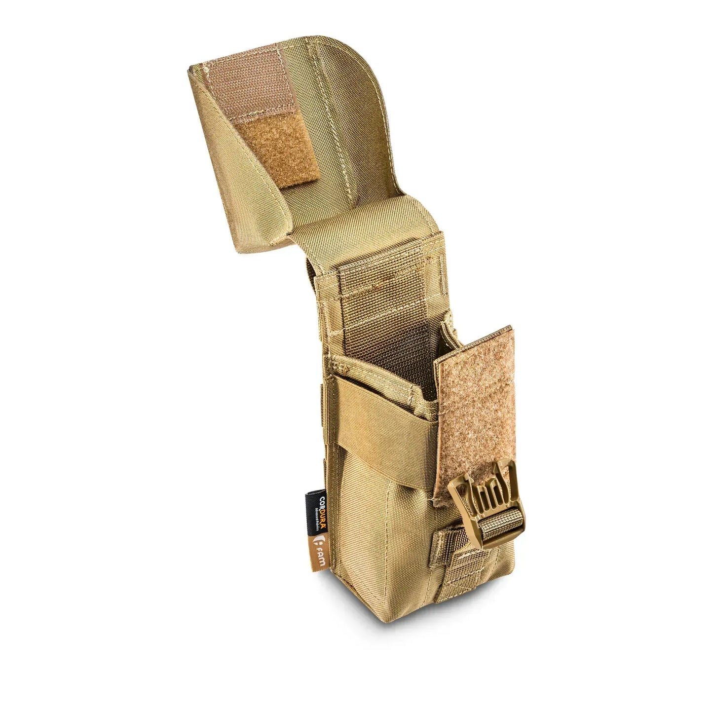 FamTac Double Mag Pouch – Coyote | Covered AK/AR MOLLE Pouch - Blender Tactical