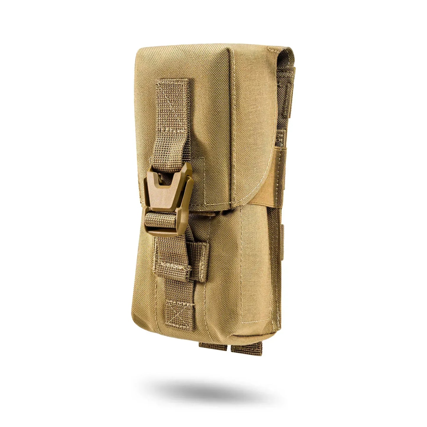 FamTac Double Mag Pouch – Coyote | Covered AK/AR MOLLE Pouch - Blender Tactical