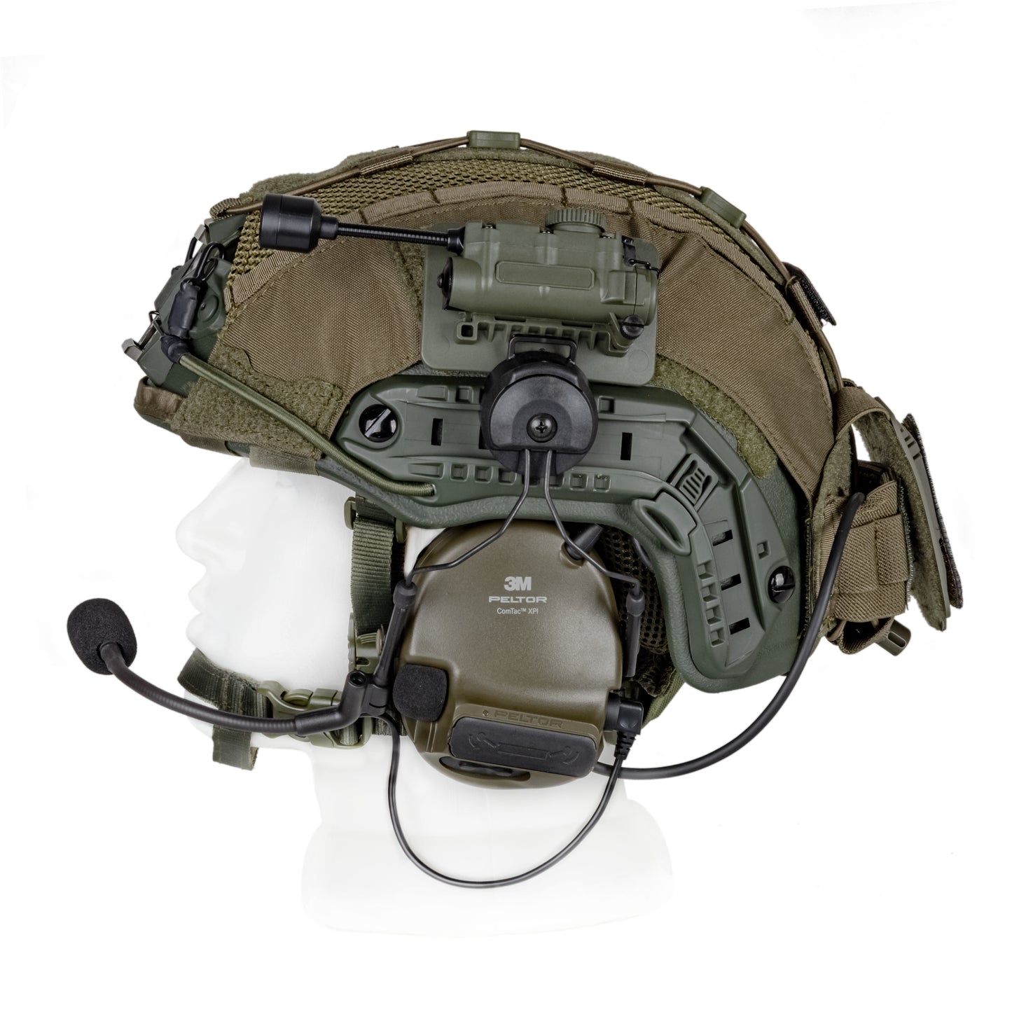 Blender™ FAST Ballistic Military Helmet 3M Peltor Comtac Mic Kit NIJ IIIA – Ranger Green