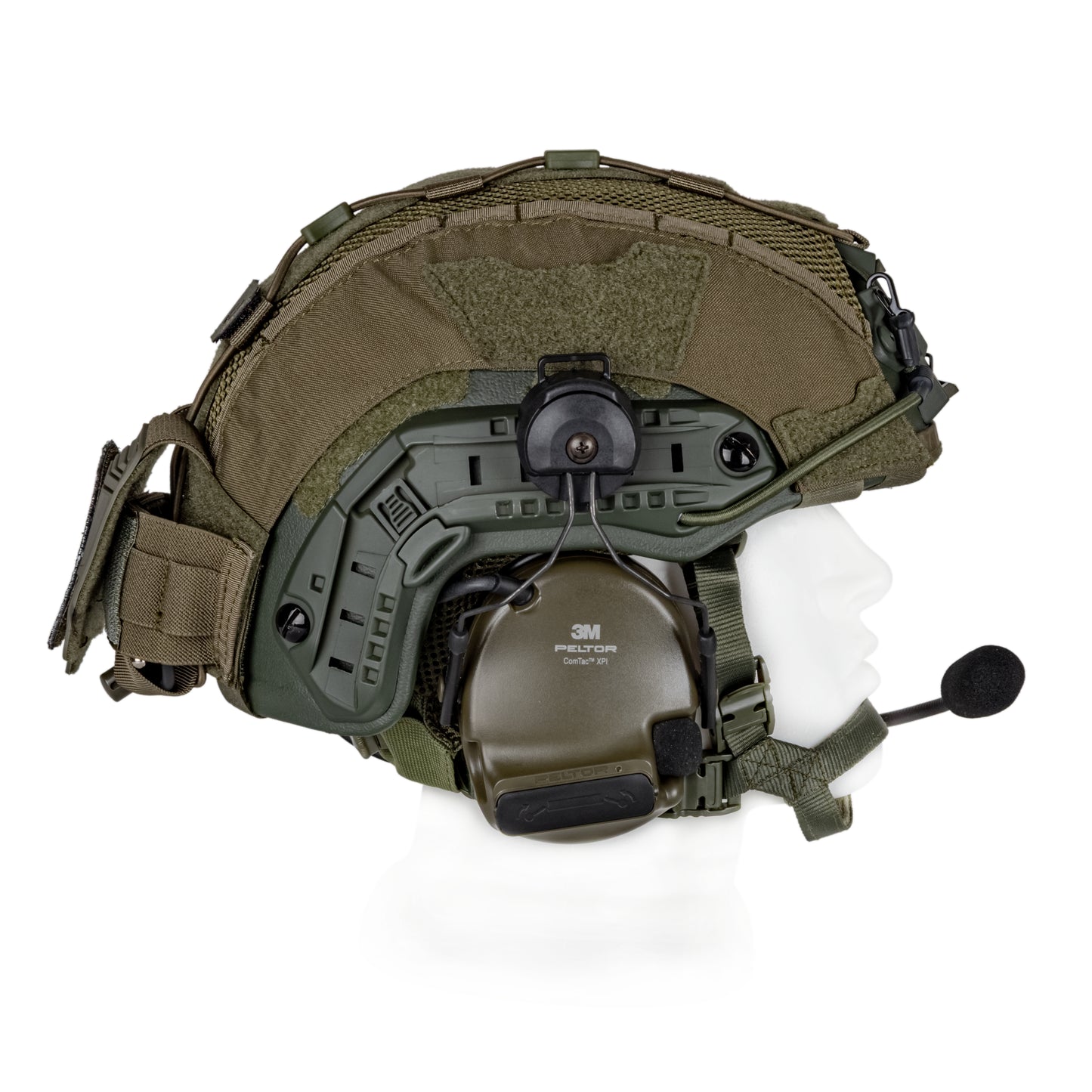 Blender™ FAST Ballistic Military Helmet 3M Peltor Comtac Mic Kit NIJ IIIA – Ranger Green