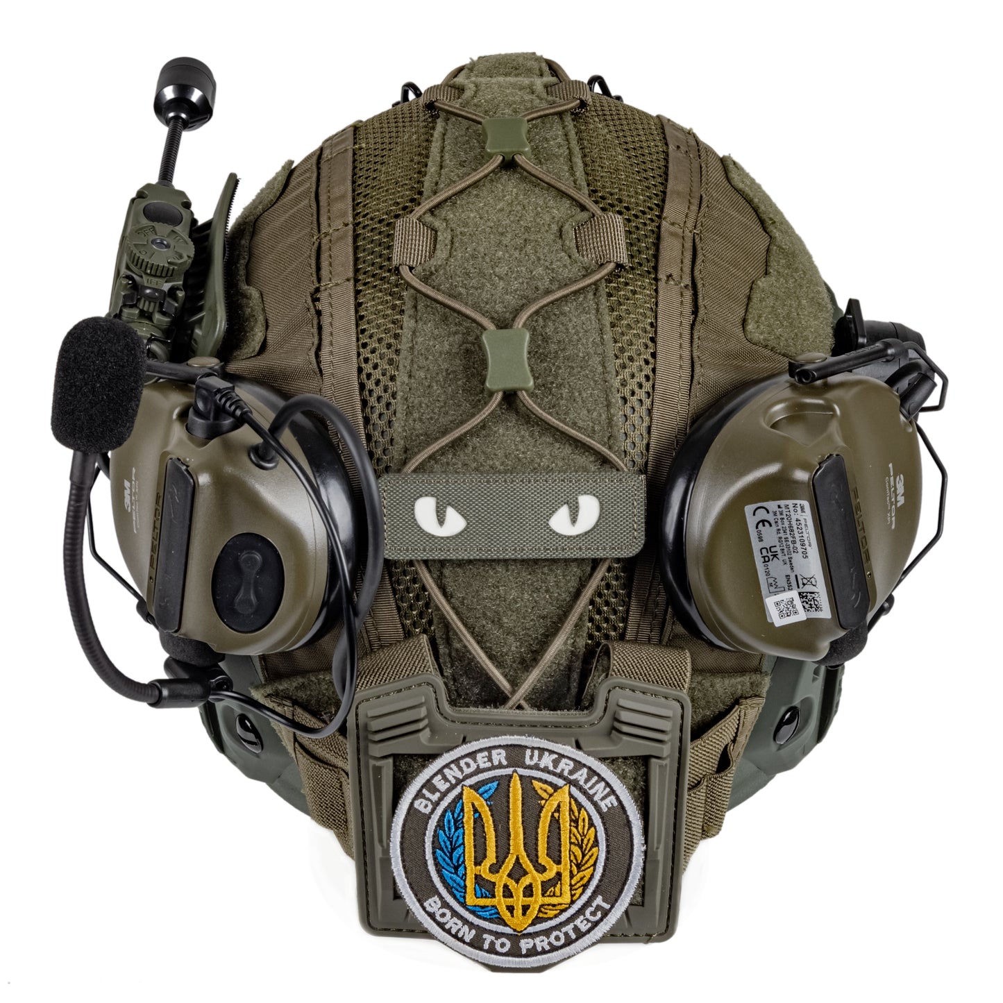 Blender™ FAST Ballistic Military Helmet 3M Peltor Comtac Mic Kit NIJ IIIA – Ranger Green