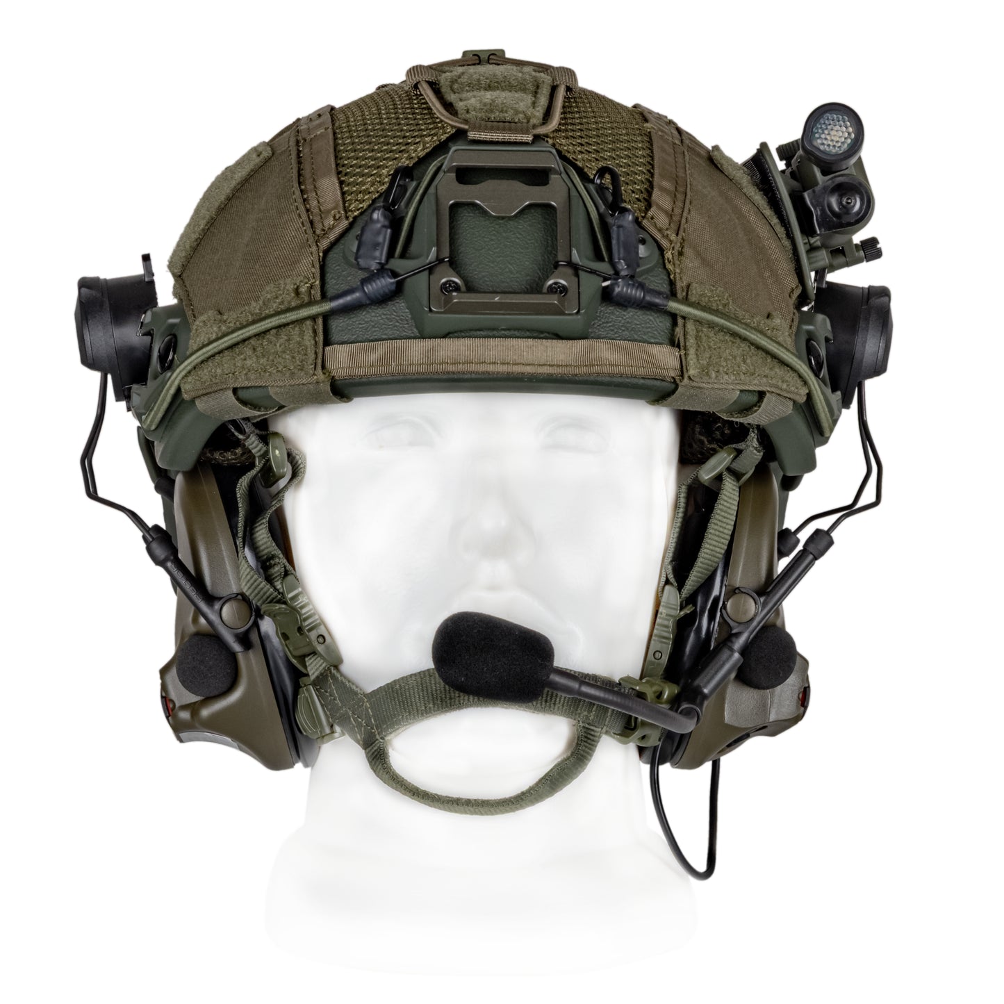 Blender™ FAST Ballistic Military Helmet 3M Peltor Comtac Mic Kit NIJ IIIA – Ranger Green
