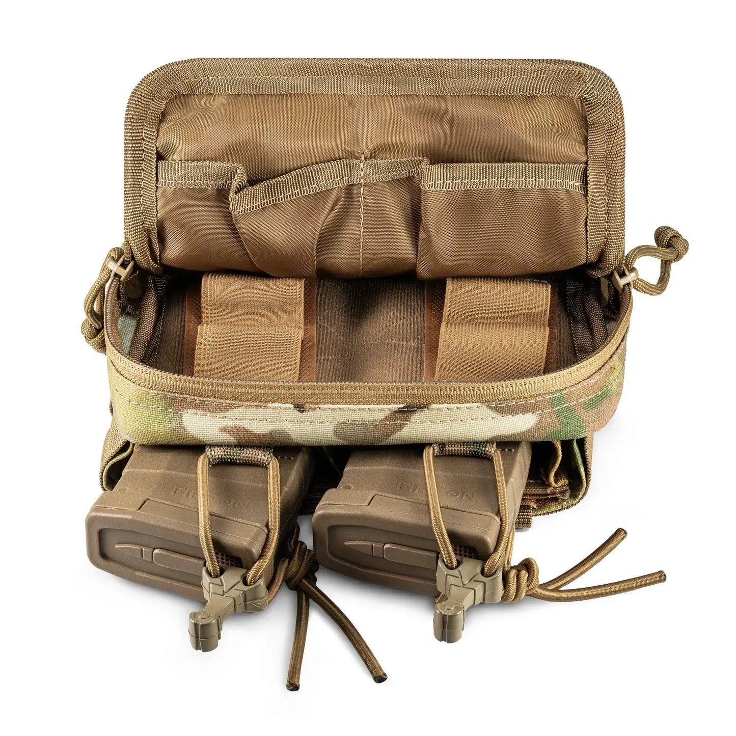 FamTac Admin + Double Mag Pouch – Multicam | AK/AR Compatible, MOLLE - Blender Tactical