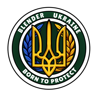 Embroidered Patch "Blender Ukraine – Born to Protect" - Blender Tactical