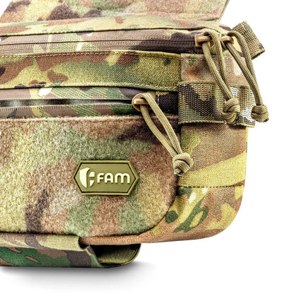 FamTac M8 XL Tactical Chest Bag / Waist Pack – Multicam | Velcro & Strap - Blender Tactical