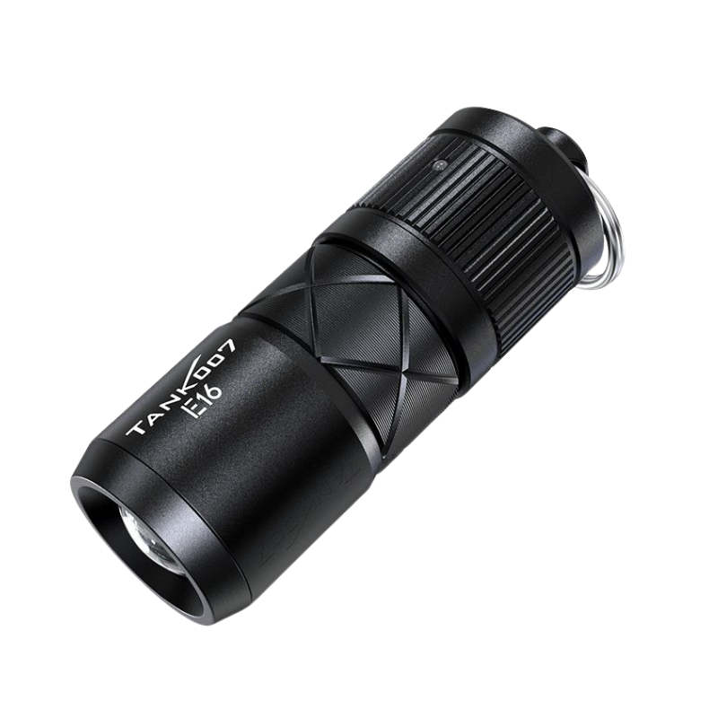 TANK007 E16 Mini Magnetic Zoomable EDC Flashlight | Black - Blender Tactical
