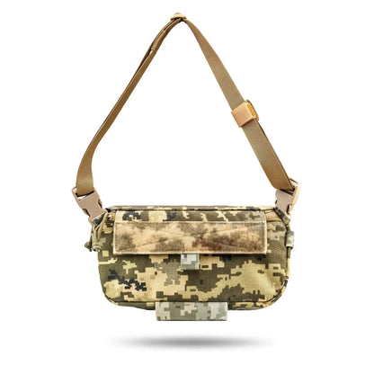 FamTac M8 XL Tactical Chest Bag / Waist Pack – Ukrainian Pixel | Velcro & Strap - Blender Tactical