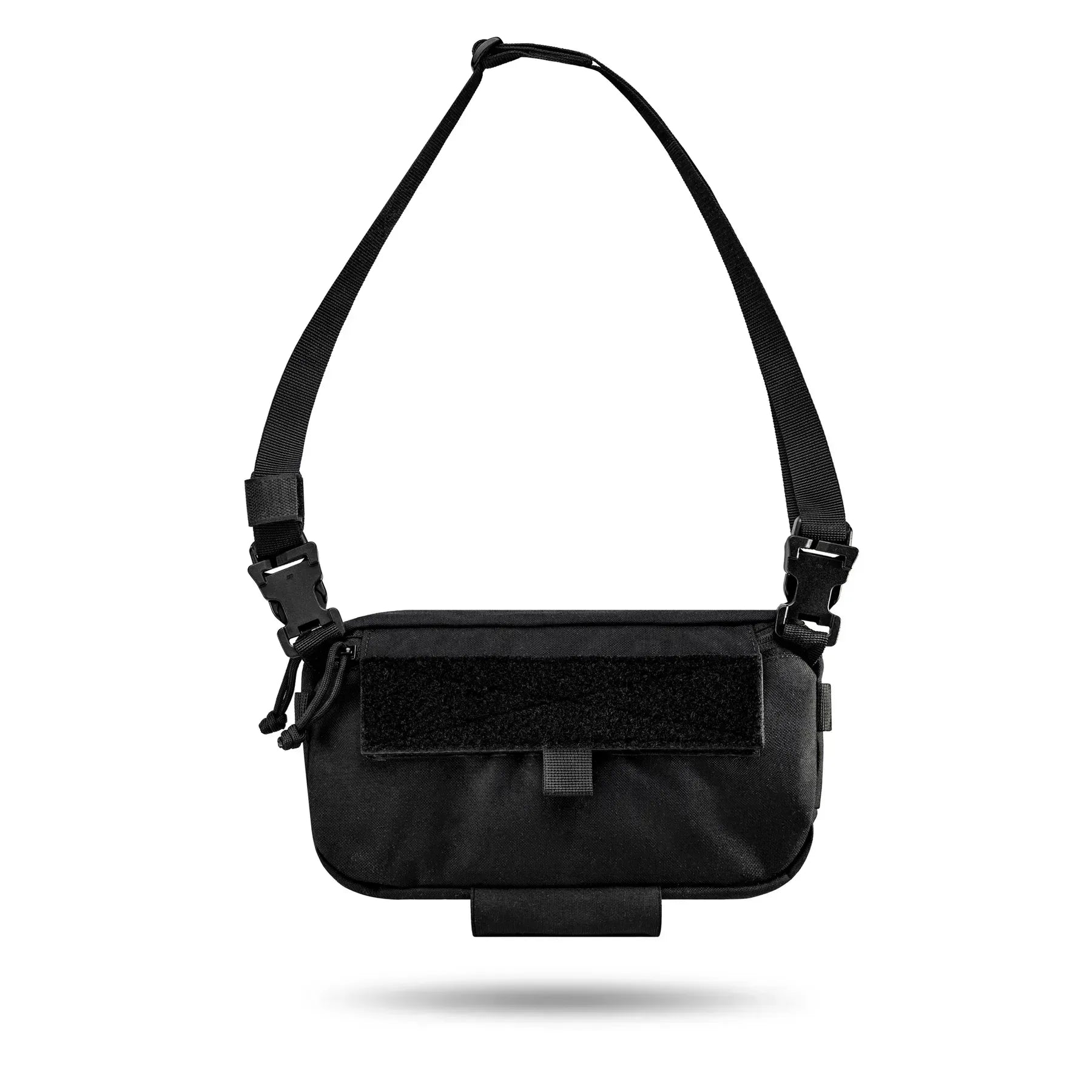 FamTac M8 XL Tactical Chest Bag / Waist Pack – Black | Velcro & Strap - Blender Tactical