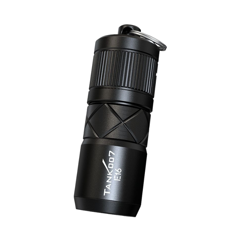TANK007 E16 Mini Magnetic Zoomable EDC Flashlight | Black - Blender Tactical