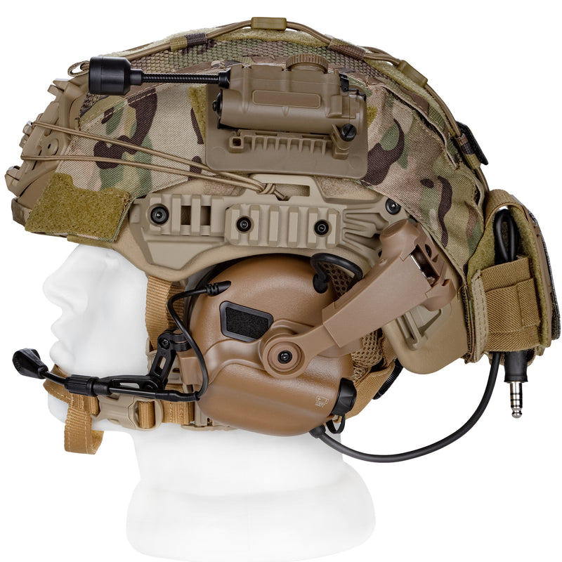 Blender™ Exfil Ballistic FAST Helmet Earmor M32X Plus Kit NIJ IIIA – Coyote Tan
