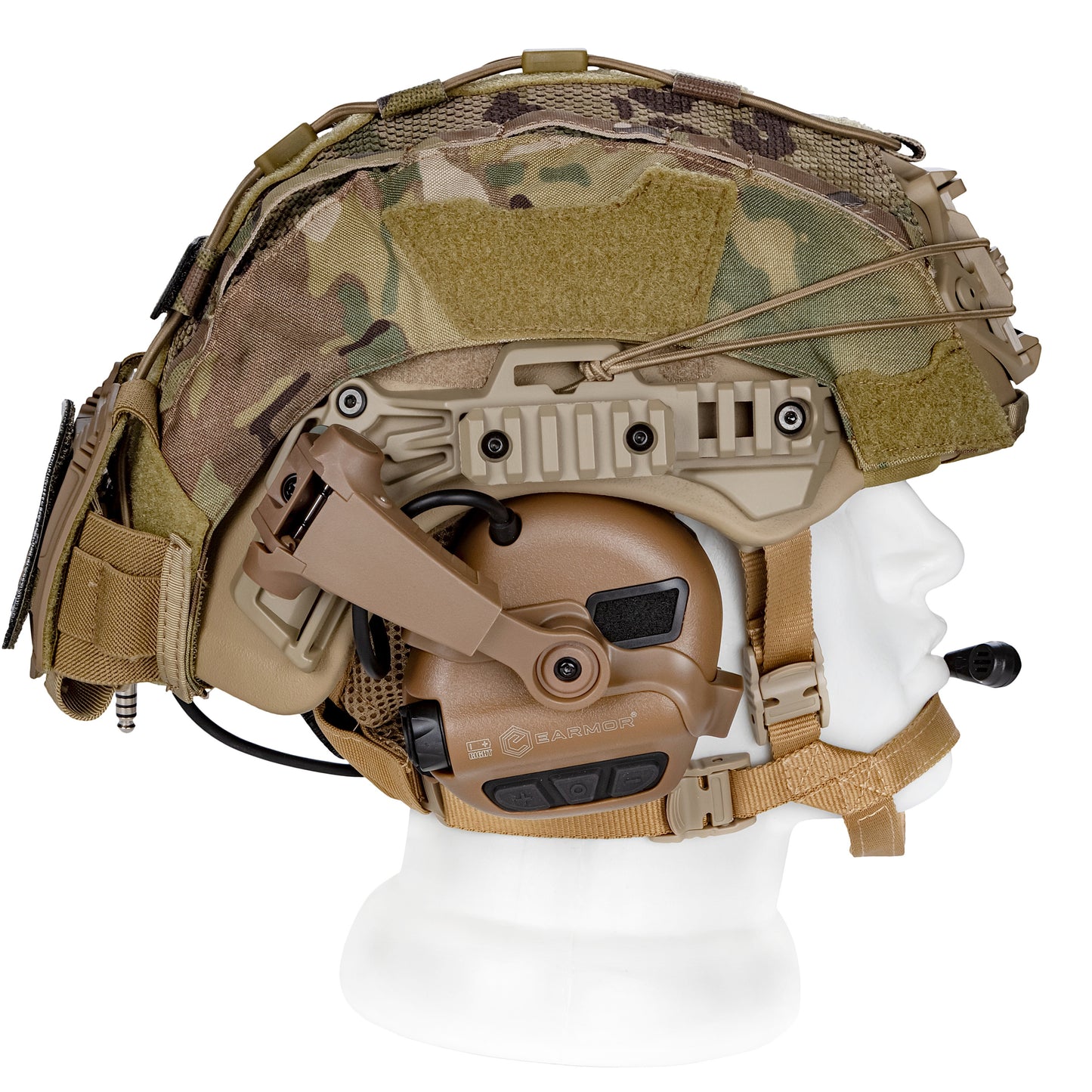 Blender™ Exfil Ballistic FAST Helmet Earmor M32X Plus Kit NIJ IIIA – Coyote Tan