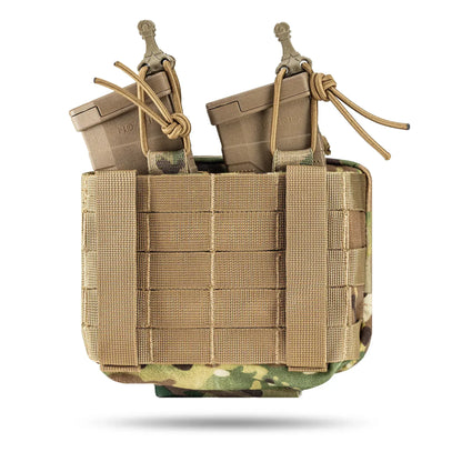 FamTac Admin + Double Mag Pouch – Multicam | AK/AR Compatible, MOLLE - Blender Tactical