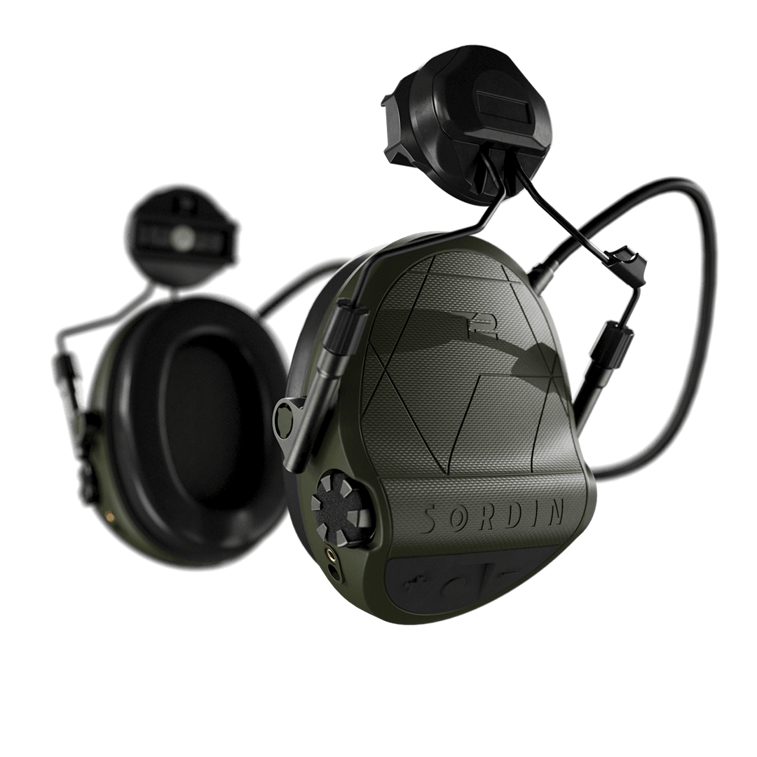 Sordin Supreme T2 Leather Active Hearing Protection - Green