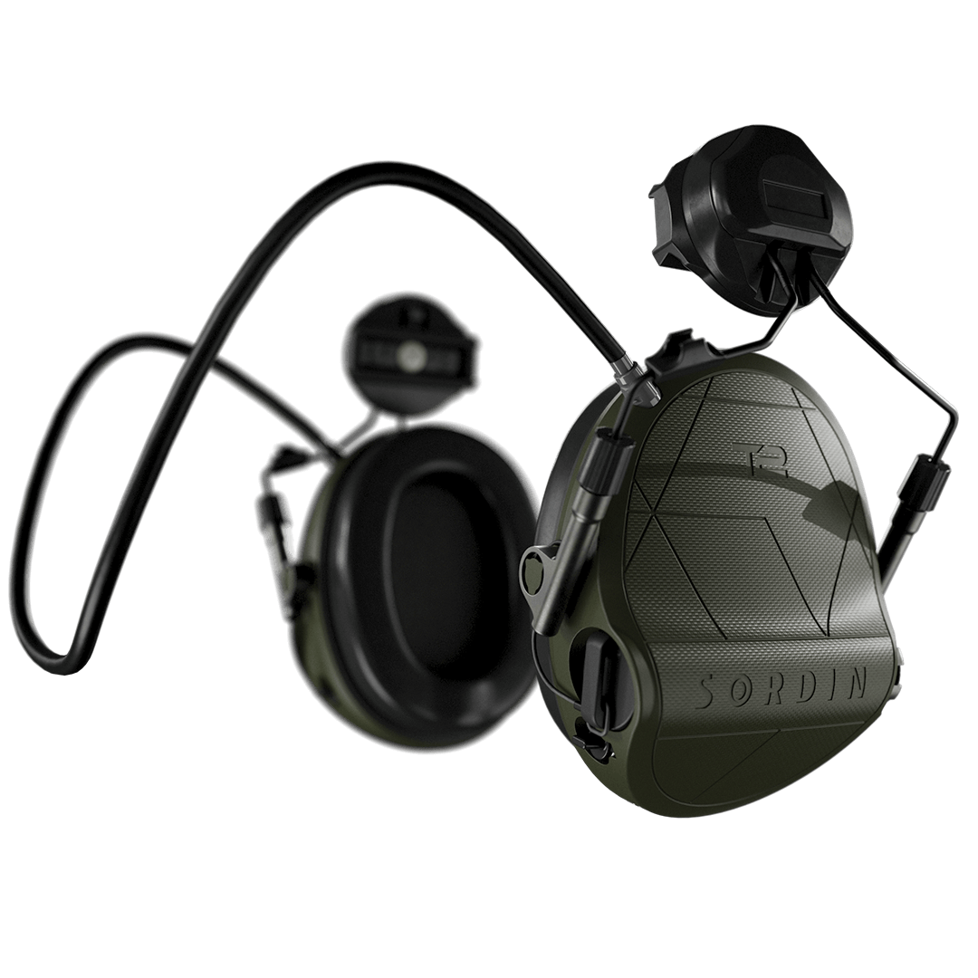 Sordin Supreme T2 Leather Active Hearing Protection - Green