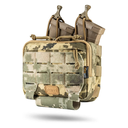 FamTac Admin + Double Mag Pouch – Ukrainian Pixel | AK/AR, MOLLE - Blender Tactical