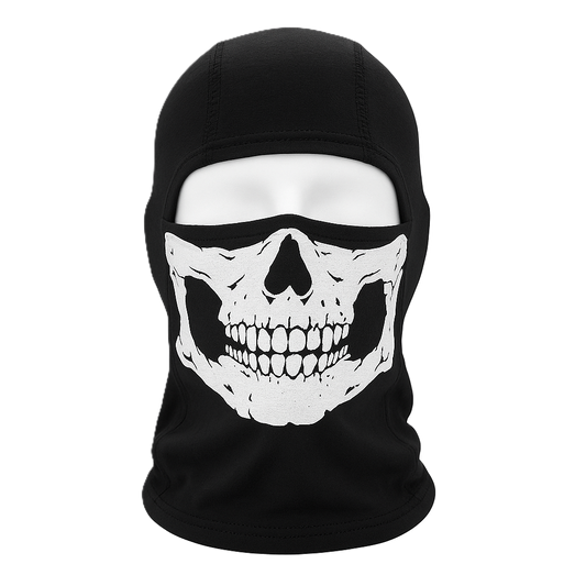 Ghost Tactical Balaclava – Skull Print | Black | 100% Cotton