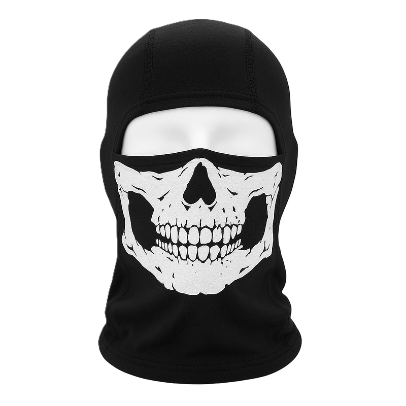 Ghost Tactical Balaclava – Skull Print | Black | 100% Cotton