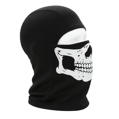 Ghost Tactical Balaclava – Skull Print | Black | 100% Cotton