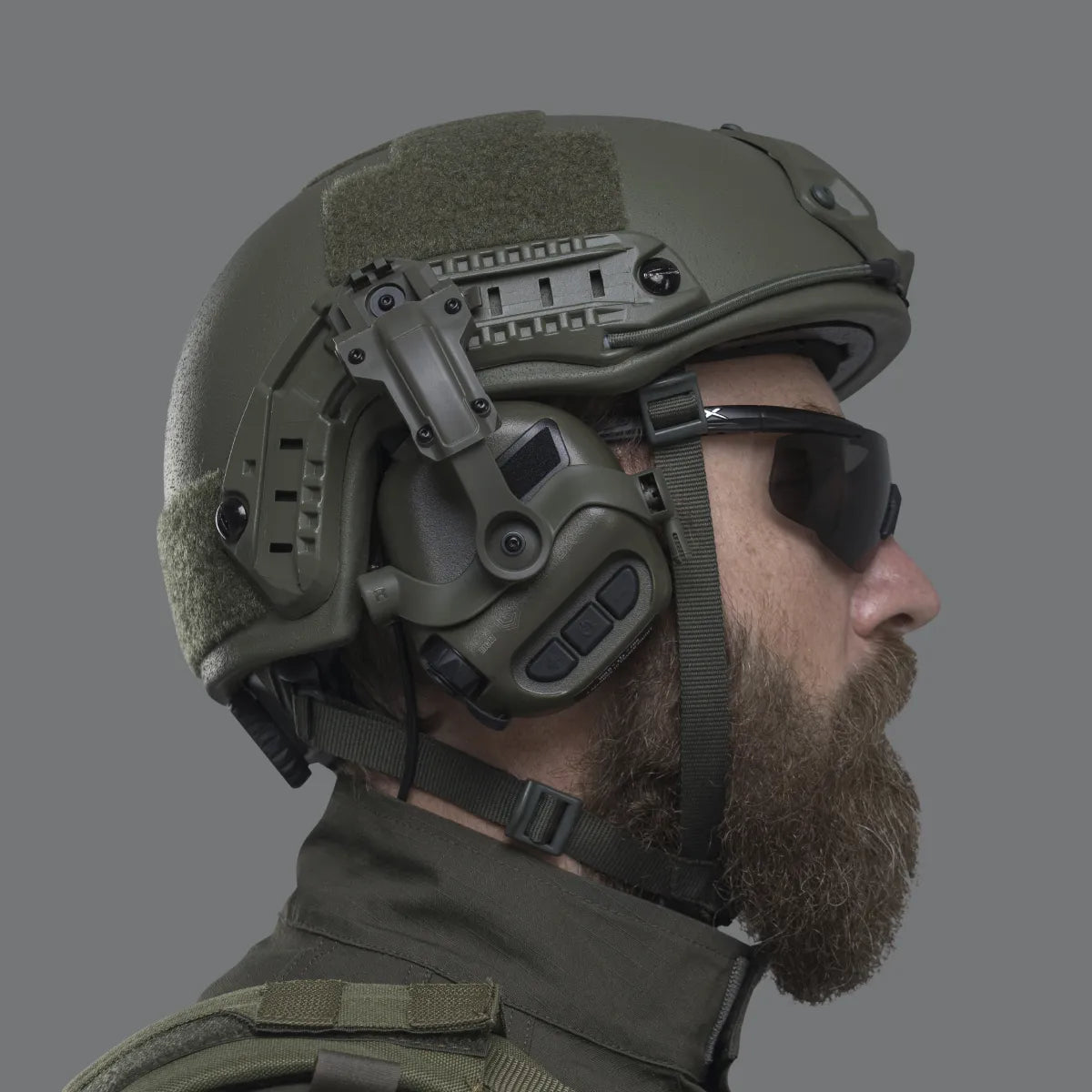 Earmor ARC Helmet Adapter Kit – Rail Mounts for M31/M32 (Foliage Green) - Blender Tactical