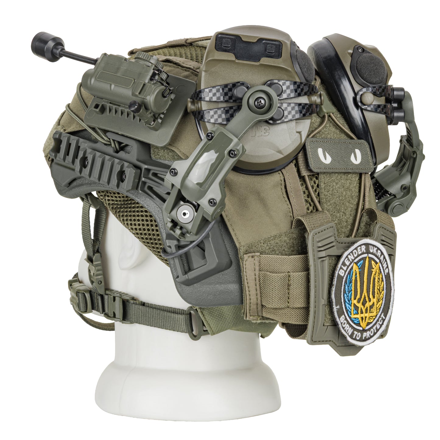 Blender™ Exfil FAST Ballistic Helmet 3M Peltor Comtac VIII Plus Kit NIJ IIIA – Ranger Green