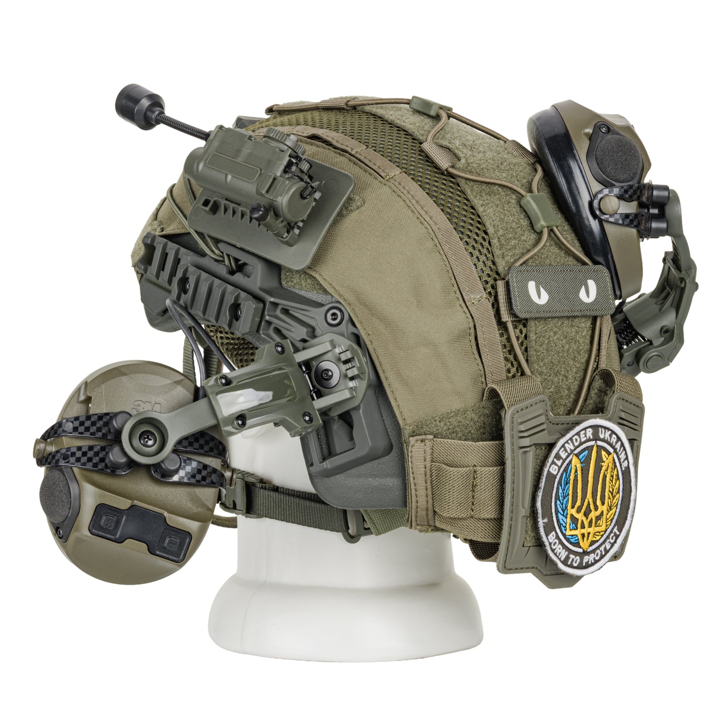 Blender™ Exfil FAST Ballistic Helmet 3M Peltor Comtac VIII Plus Kit NIJ IIIA – Ranger Green